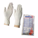 Comfit Surgical Hand Gloves 1 Pair Powdered Latex Gloves Original Malaysian 6.5"