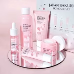 Laikou Japan Sakura Skincare 5 Pcs Set (Cleanser+Toner+Serum+Eye Cream+Essence Cream)