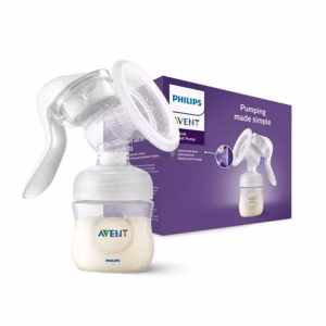 Faster Milk Flow with Natural Motion Technology The Philips Avent Manual Breast Pump (SCF430/01) is inspired by the unique combination of a baby's natural suction and massage. This "Natural Motion" technology gently stimulates the nipple to trigger a fast milk let-down. It is designed to help you express comfortably, whether you are at home or traveling. Key Features: Natural Motion Technology: The innovative silicone flange mimics a baby’s tongue and suckling action, stimulating the breast for a quicker milk flow. Soft & Adaptive Silicone Cushion: One size fits all. The flexible silicone cushion gently collapses and adapts to fit 99.97% of nipple sizes (up to 30mm). Portable & Discreet: Lightweight and compact, this pump is easy to store and carry in your bag, allowing for quiet and discreet expression anywhere. Easy to Clean & Assemble: With only a few parts, the pump is easy to put together and take apart for thorough cleaning. All parts (except the motor/electrical parts of other models) are dishwasher safe. Control Your Rhythm: As a manual pump, it allows you to control the suction and pumping rhythm to match your comfort level perfectly. Express Without Leaning Forward: Designed to allow you to sit upright comfortably while you pump, rather than having to lean forward to ensure milk ends up in the bottle. What’s in the Box: 1 x Expression kit with handle 1 x 4oz/125ml Natural Response Bottle 1 x 0m+ Natural Response Nipple 1 x Travel Cover 1 x Sealing Disc 2 x Disposable Breast Pads Product Specifications: Brand: Philips Avent Model: SCF430/01 Material: BPA-Free (Bottle and Pump) Type: Manual / One-hand operation