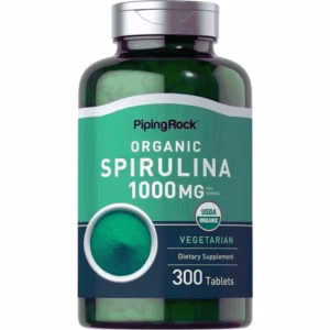 Piping Rock Organic Spirulina Tablets 1000 mg | 300 Pills