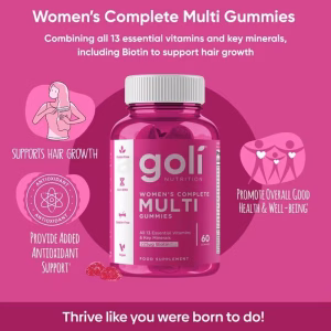 Goli Nutrition Women's Complete Multi Gummies - 225 mcg Biotin - 60 Gummies