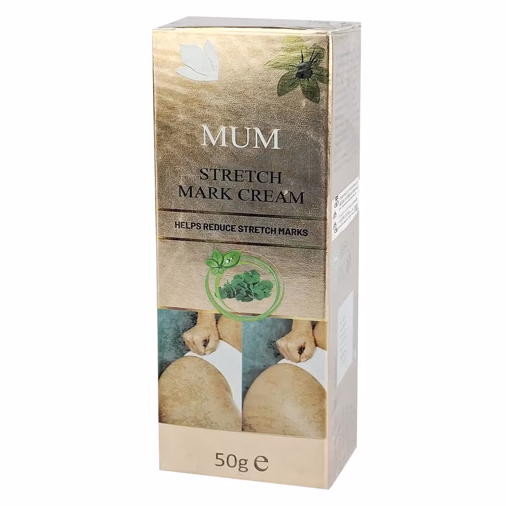 MUM Stretch Mark Cream 50gm – Helps Reduce Stretch Marks & Improve Skin Elasticity